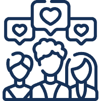 Satisfied customers icon in a commercial restoration