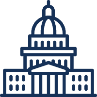 Restoration services icon for government buildings.