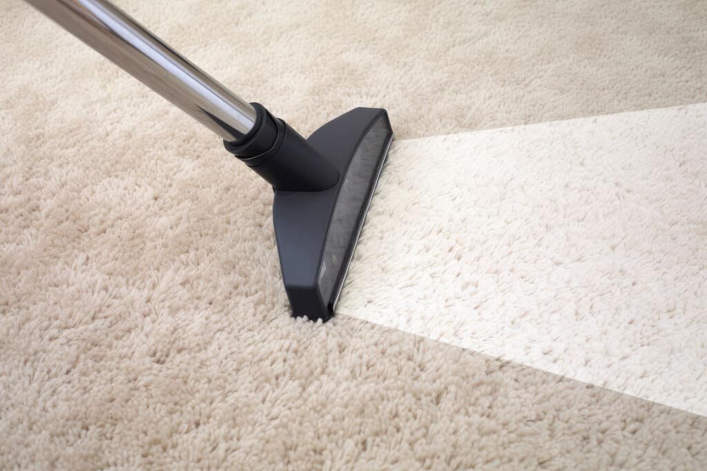 Rug cleaning during restoration.