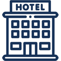 Restoration services icon for hotels and hospitality industry.